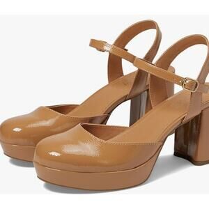 Kenneth Cole REACTION Indya Mary Jane Heels 9.5 Tan Camel NWOT Pumps 90s Y2K